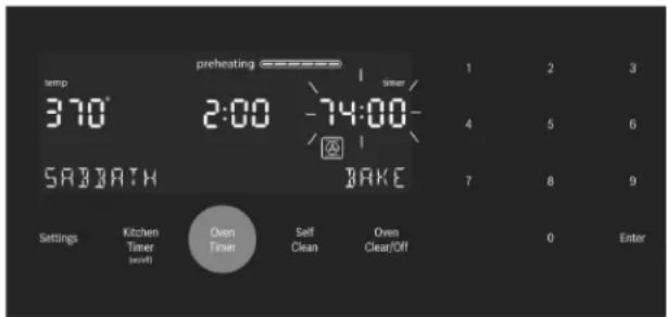 BOSCH HGIP056UC - To set the Sabbath Mode: - 2