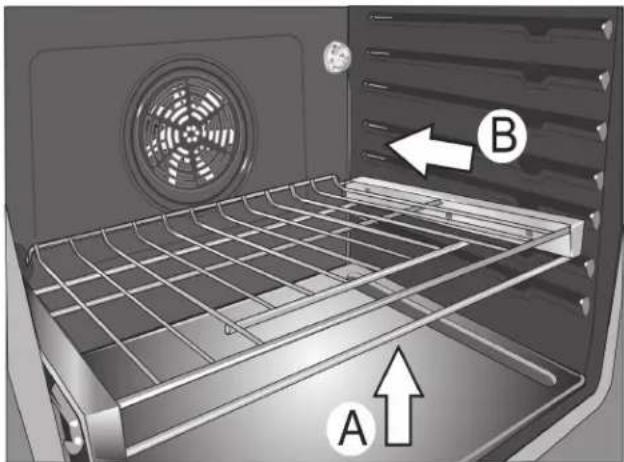 BOSCH HGIP056UC - Pour insérer la grille télescopique dans le four : - 1