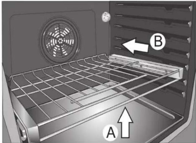 BOSCH HGIP056UC - To insert the telescopic rack into the oven: - 1