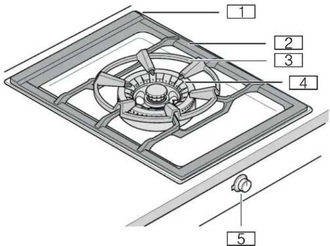 GAGGENAU VG 415 211 CA - Table de cuisson gaz - 1