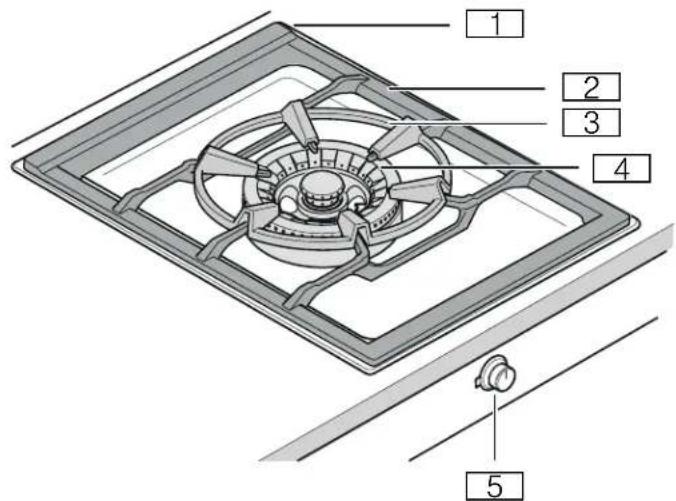GAGGENAU VG 415 211 CA - Placa de cocción de gas - 1