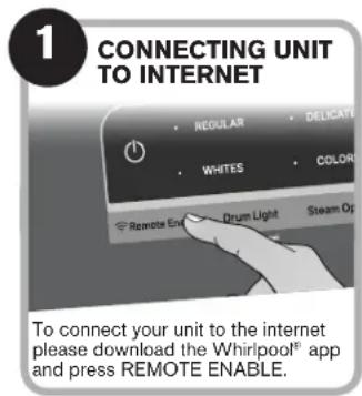 WHIRLPOOL WGD8120HW - With your mobile device download the Whirlpool® app. You can get subscription and connectivity instructions, terms of use, and privacy policy at www.whirlpool.com/connect or in Canada www.whirlpool.ca/connect. - 1