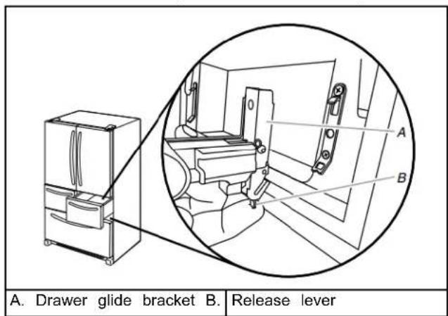 WHIRLPOOL WRF555SDHW - Style 1: Bottom Release Lever - 1