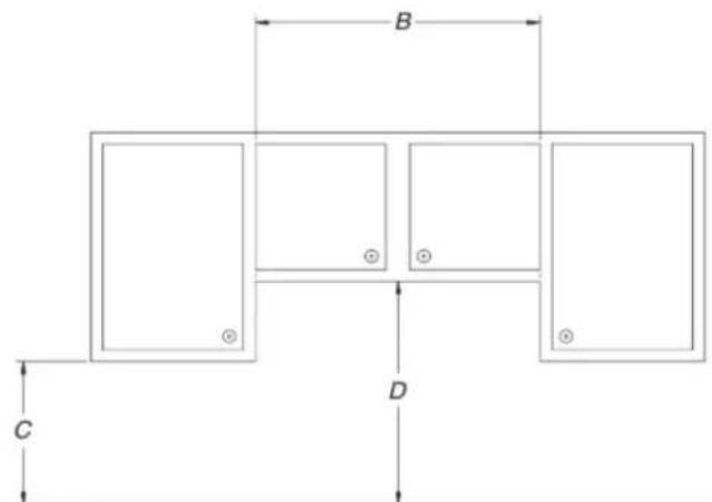WHIRLPOOL WCG55US6HB - Cabinet Clearances - 2