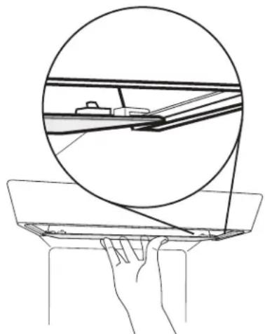 WHIRLPOOL WRS571CIHB - Réinstallation du protège-ampoule : - 1