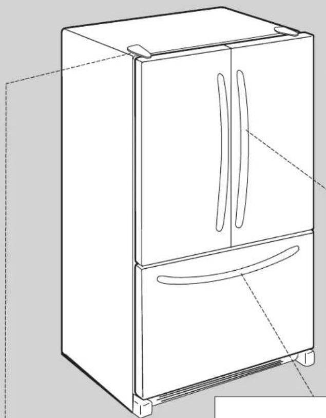 WHIRLPOOL WRF535SWHW - Cambio del sentido de abertura de las puertas (opcional) - 17
