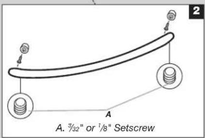 A. 3/32" or 1/8" Setscrew
