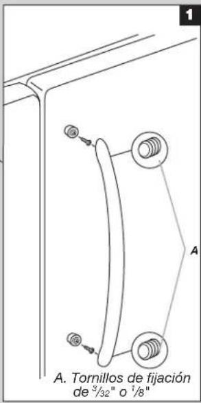 A. Tornillos de fijación de 3/32" o 1/8"