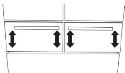 WHIRLPOOL WRF535SWHB - Alignement des façades des tiroirs réfrigérés (sur certains modèles) - 2
