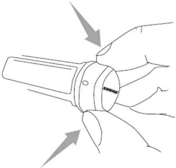 SHURE BLX288PG58 - Removing and Installing Identification Caps - 1