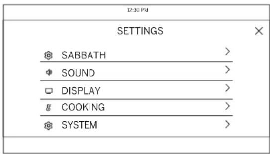 GE Profile PTD7000FNDS - Settings (Configuraciones) - 2
