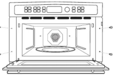 GE Profile PKS7000BNTS - 10A INSTALE LOS TORNILLOS DE MONTAJE (HORNO SUPERIOR EN HORNOS COMBINADOS) - 1