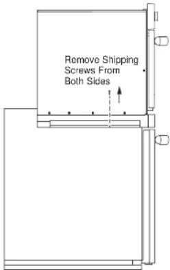 GE Profile PKS7000BNTS - B SHIPPING SCREWS REMOVAL (FOR 30" COMBINATION OVEN UPPER OVEN ONLY) - 1