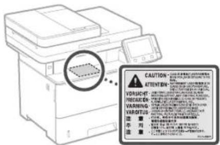 CANON iSENSYS MF543x - Sécurité relative au laser - 1