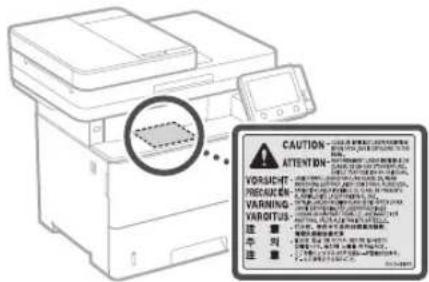 CANON iSENSYS MF543x - Bezpieczeństwo użytkowania urządzenia laserowego - 1