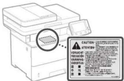 CANON iSENSYS MF543x - Lāzera drošība - 1