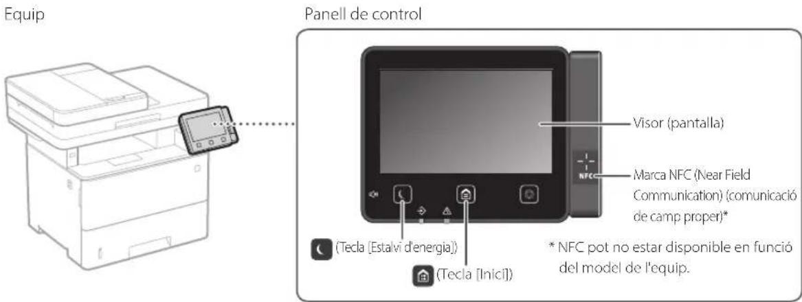 CANON iSENSYS MF543x - Inicieu el funcionament des del panell de control - 1
