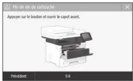 CANON iSENSYS MF543x - Remplacement des cartouches de toner - 1