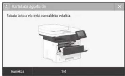CANON iSENSYS MF543x - Toner-kartutxoa aldatzea - 1