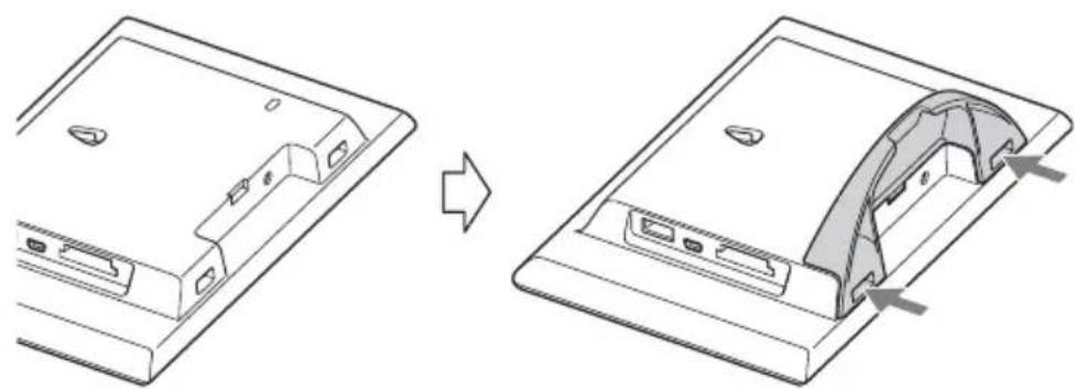 SONY DPFW700 - Préparation : ② Fixation du pied (DPF-W700 uniquement) - 1