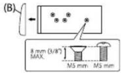 KENWOOD KMRM328BT - Installing the unit (without mounting sleeve) - 1