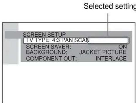 SONY AVDC700ES - Select a setting using / , then press ENTER. - 1