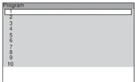 SONY AVDC700ES - In stop mode, press PLAY MODE repeatedly until "PROGRAM" appears in the front panel display. - 1