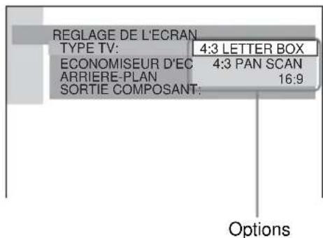 SONY AVDC700ES - Sélectionnez un paramètre à l'aide de ↑/↓, puis appuyez sur ENTER ou sur →. - 1