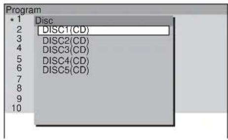 SONY AVDC700ES - In stop mode, press PLAY MODE repeatedly until "PROGRAM" appears in the front panel display. - 2