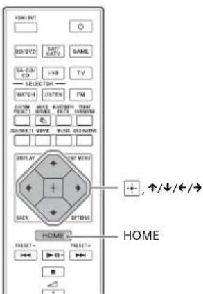 HOME +/-/↓/←/→ HOME