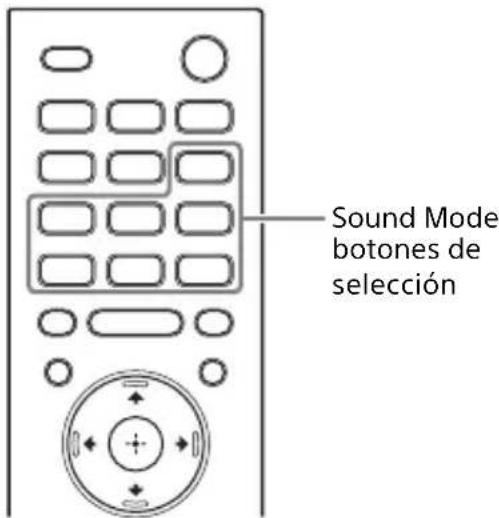 SONY HTZ9F - Cómo ajustar el efecto de sonido que está hecho a la medida de las fuentes de sonido (Sound Mode) - 1