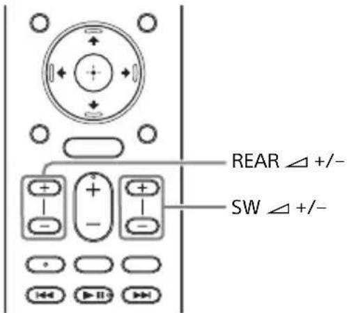 SONY HTZ9F - Réglage du volume du caisson de graves et des enceintes arrêté - 1