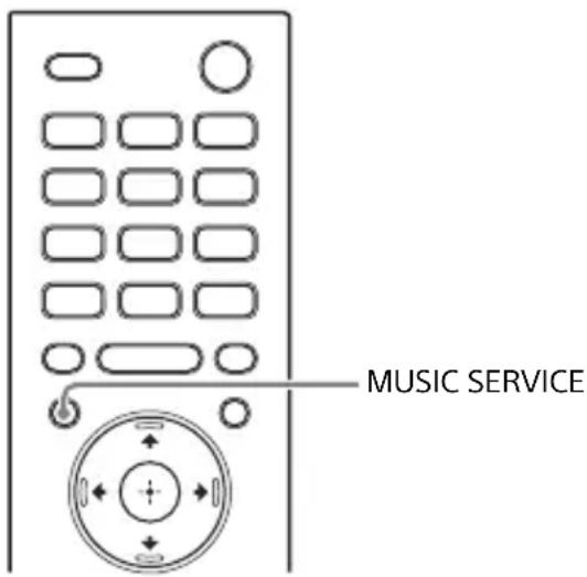 SONY HTZ9F - Uso del botón MUSIC SERVICE - 1