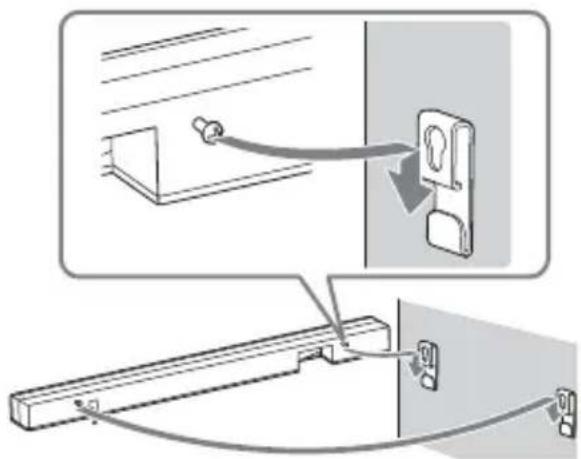 SONY HTZ9F - Mounting the Bar Speaker on a Wall - 6