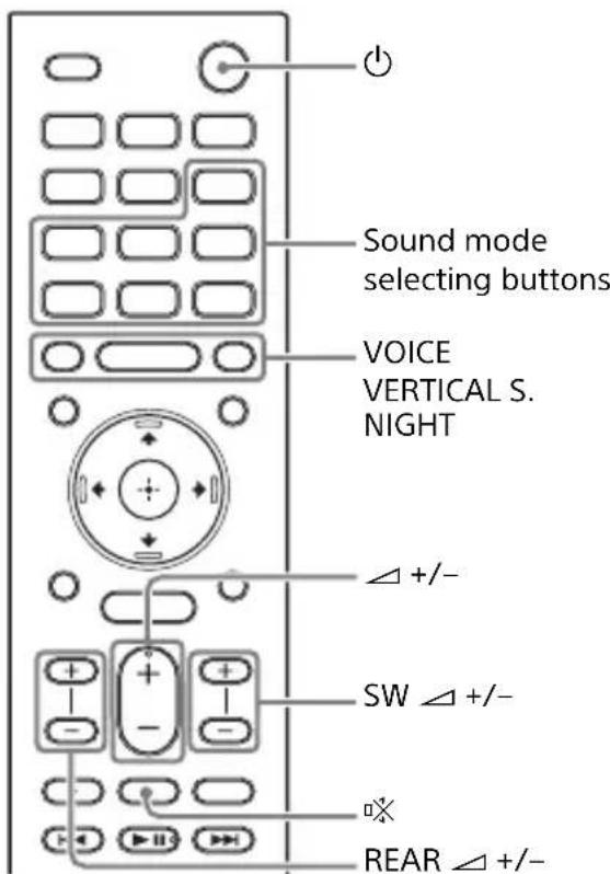 SONY HTZ9F - About operations with the remote control that is supplied with the system - 1