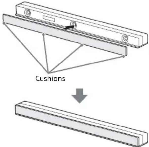 SONY HTZ9F - Attach the grille frame parallel to the front panel. - 1