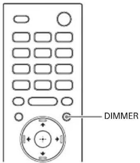 SONY HTZ9F - Changing the Brightness of the Front Panel Display and BLUETOOTH Indicator (DIMMER) - 1