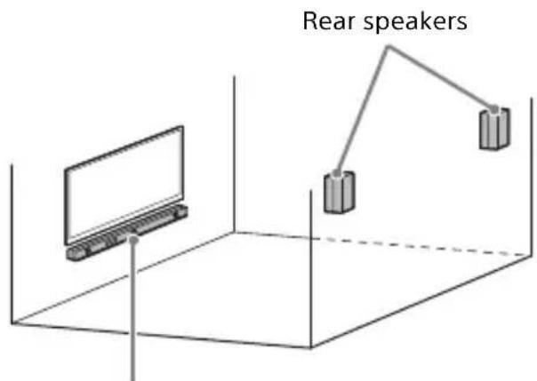 SONY HTZ9F - Mounting the Bar Speaker or Rear Speaker (not supplied) on a Wall - 1