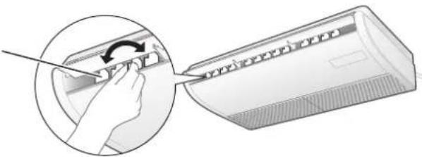 PANASONIC S125PF1E5A - ■ Ρύθμιση της οριζόντιας κατεύθυνσης ροής αέρα (Χειροκίνητα: τύπος Τ2 μόνο) - 1