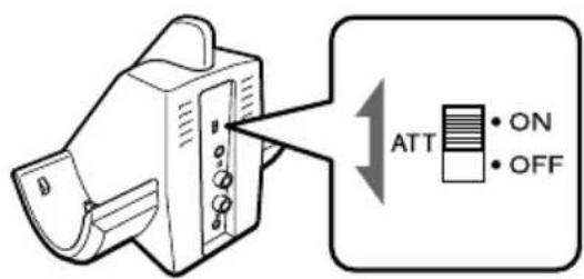 SONY MDRIF540RK - Uso del interruptor ATT (al transmisor) - 1