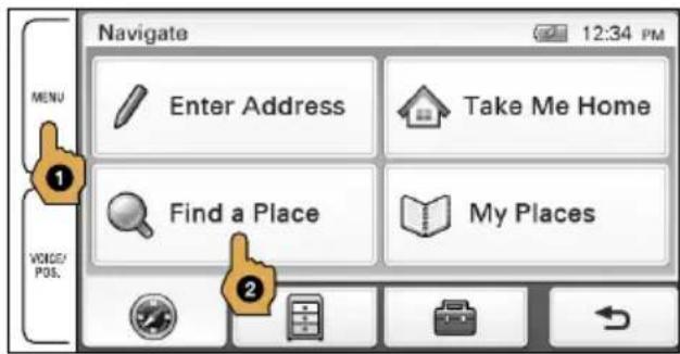 SONY NVU94T - Searching by POI (Points Of Interest) name - 1
