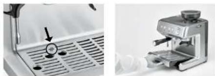 Solis Grind & Infuse Compact 1018 - NETTOYAGE DU BAC ET DE LA GRILLE EGOUTTOIR - 1