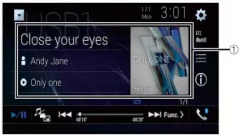 PIONEER AVICW8500NEX - Écran de source audio 1 (Exemple : USB) - 1