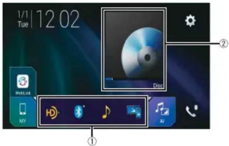 PIONEER AVICW8500NEX - Écran de menu supérieur - 1