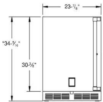 Hestan GRSR24 - TYPICAL APPLIANCE DIMENSIONS - 1