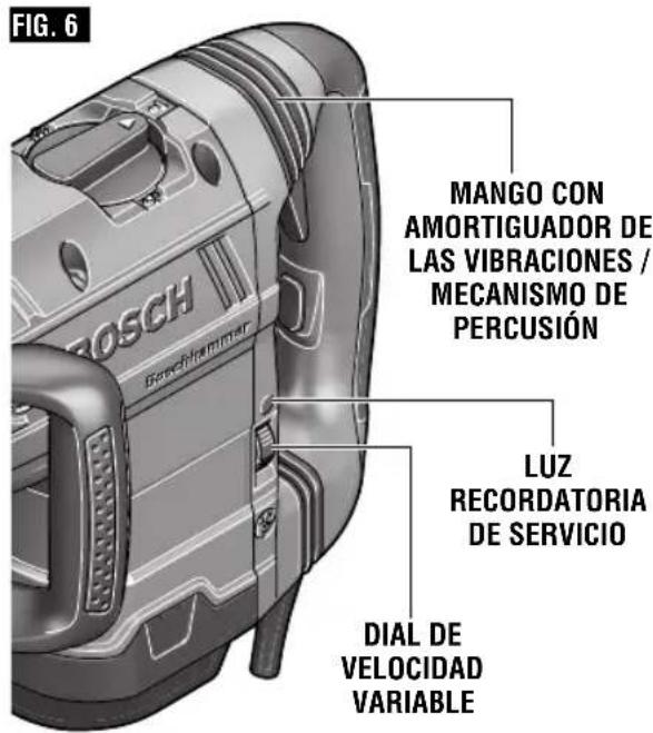 BOSCH DH712VC - MANGO CON AMORTIGUADOR DE LAS VIBRACIONES / MECANISMO DE PERCUISION - 1