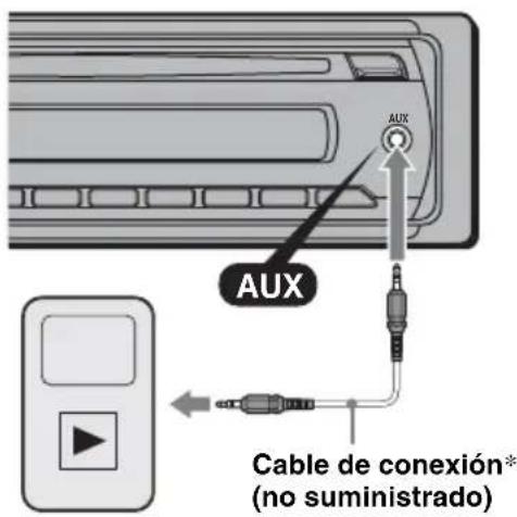 SONY CDXGT33W - Conexión del dispositivo de audio portátil - 1