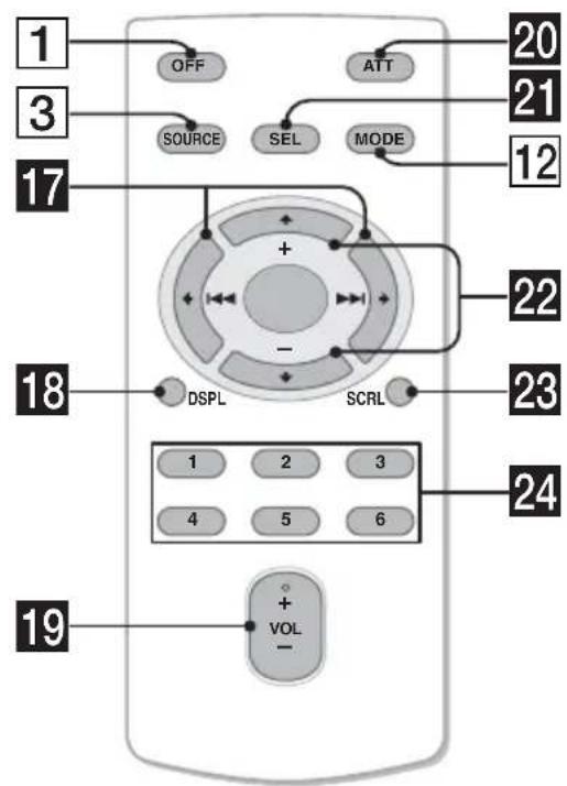 SONY CDXGT33W - Card remote commander RM-X151 - 1