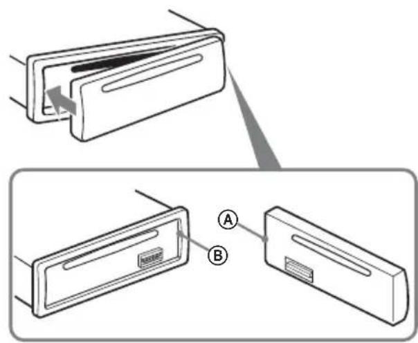 SONY CDXGT33W - Colocacion del panel frontal - 1