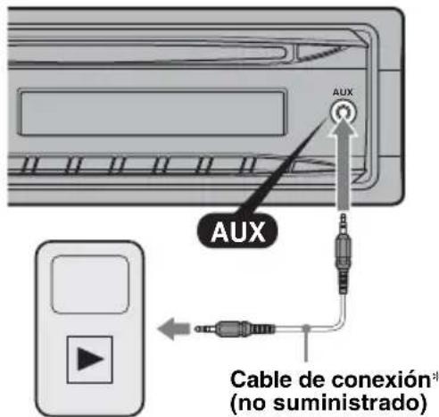SONY CDXGT24W - Conexión del dispositivo de audio portátil - 1